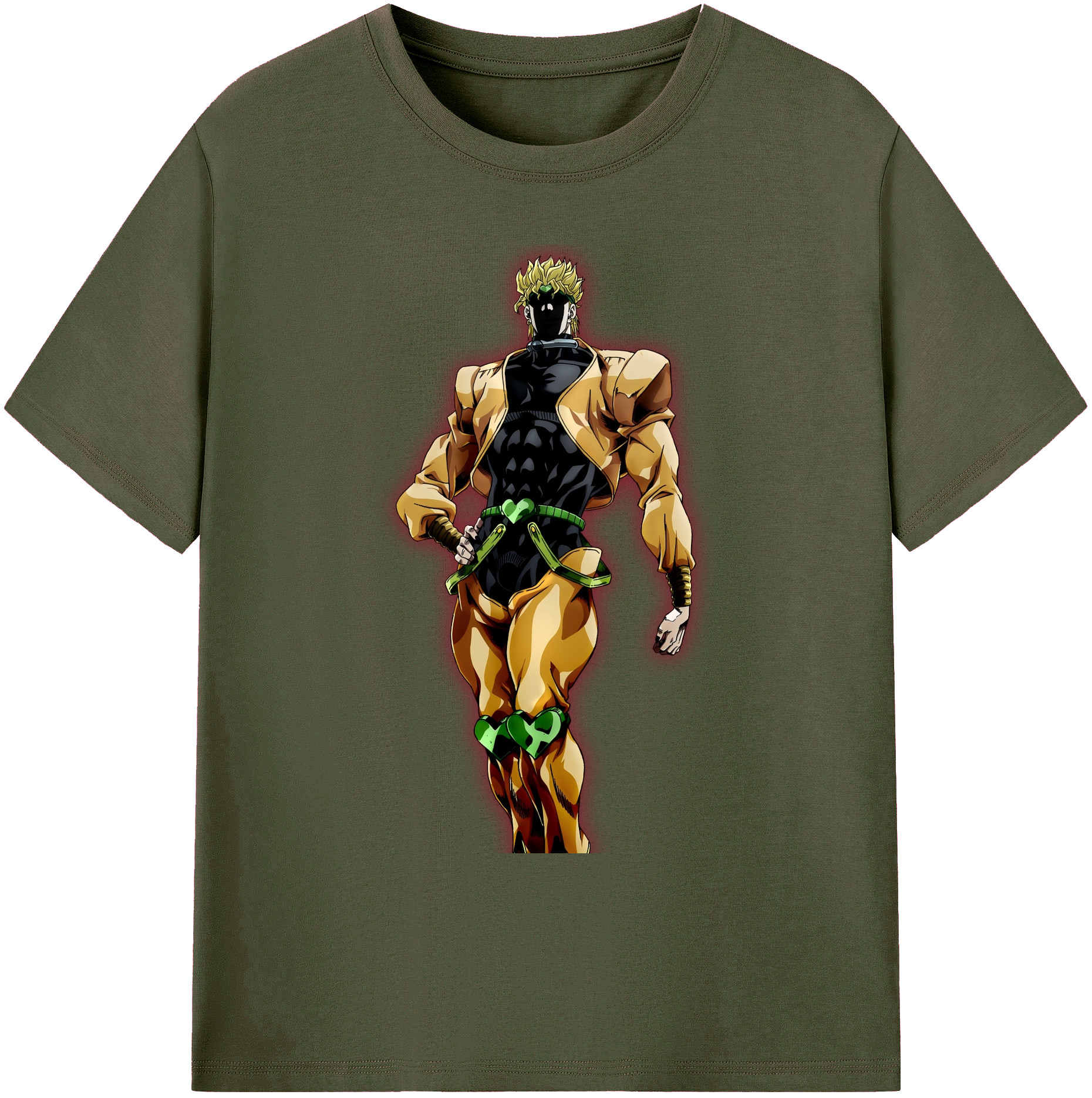 （画像用） ジョジョの奇妙な冒険 ディオ?ブランドー JoJo's Bizarre Adventure Dio Brando 綿100％ メンズ半袖Tシャツ｜肌触りやわらか＆通気性